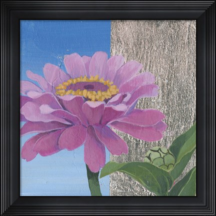 Framed Zinnia Pink Print