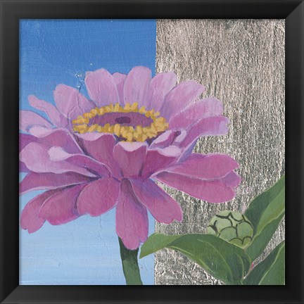 Framed Zinnia Pink Print