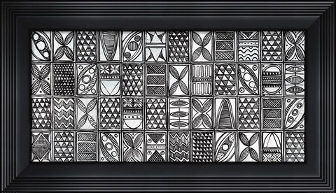 Framed Patterns of the Amazon I BW Print