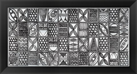 Framed Patterns of the Amazon I BW Print
