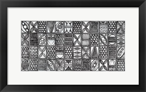 Framed Patterns of the Amazon I BW Print