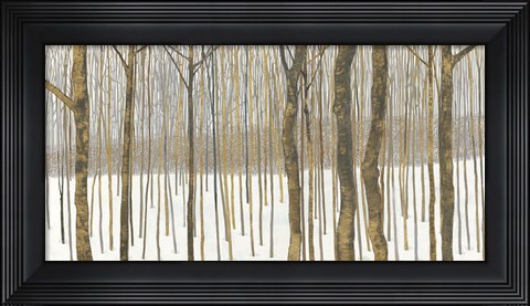 Framed Woods in Winter Print
