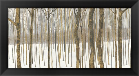 Framed Woods in Winter Print