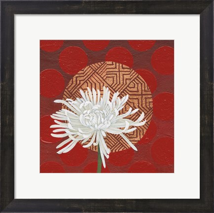 Framed Morning Chrysanthemum IV Print