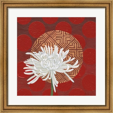 Framed Morning Chrysanthemum IV Print