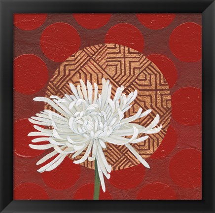 Framed Morning Chrysanthemum IV Print