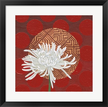 Framed Morning Chrysanthemum IV Print