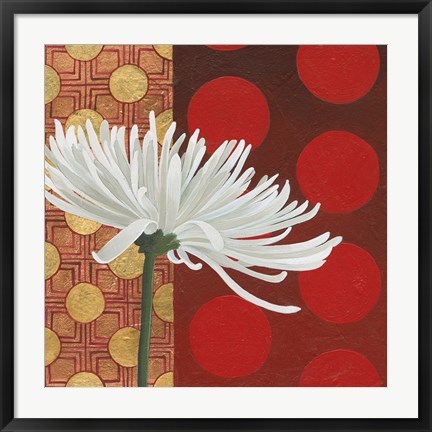 Framed Morning Chrysanthemum I Print