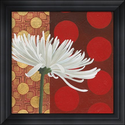 Framed Morning Chrysanthemum I Print