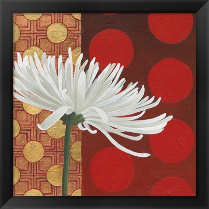Framed Morning Chrysanthemum I Print