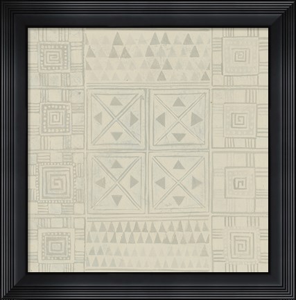 Framed Geometric Tone on Tone II Print