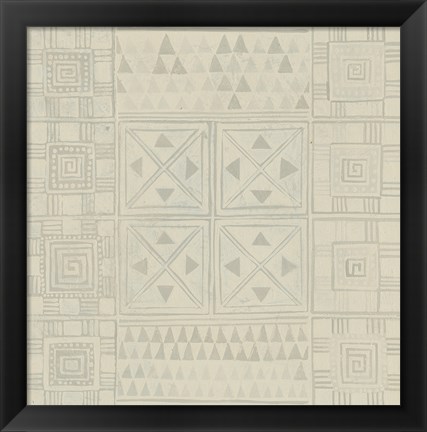 Framed Geometric Tone on Tone II Print