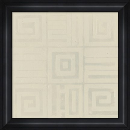 Framed Geometric Tone on Tone III Print