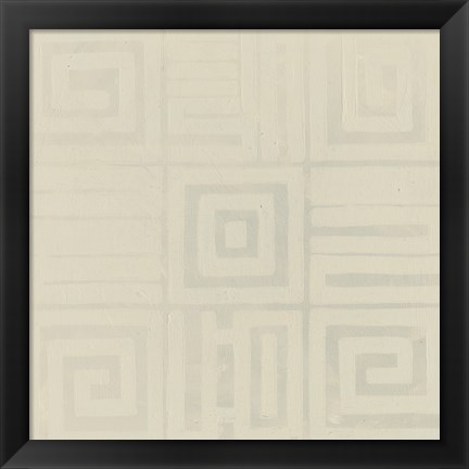 Framed Geometric Tone on Tone III Print
