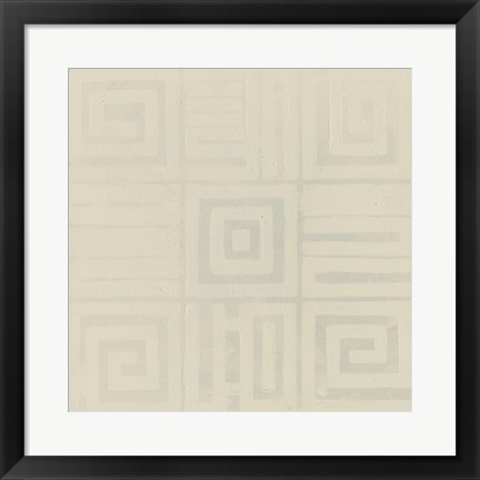 Framed Geometric Tone on Tone III Print