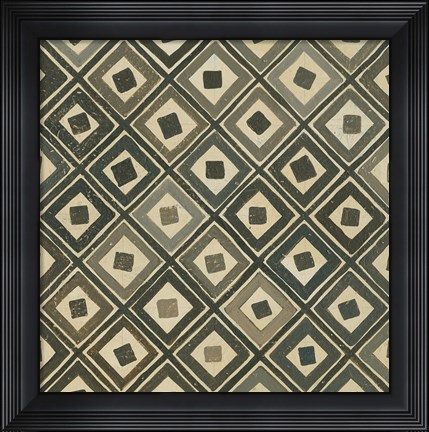 Framed Diagonal Squares Print