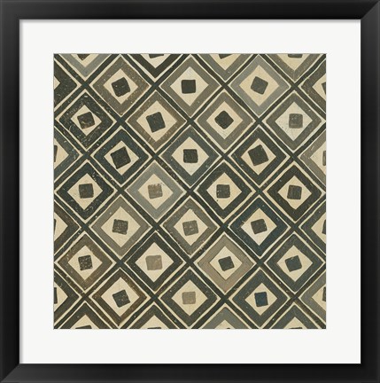 Framed Diagonal Squares Print