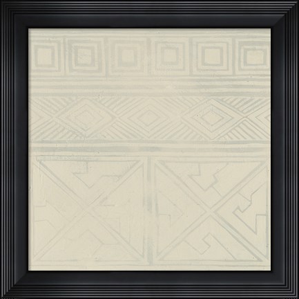 Framed Geometric Tone on Tone I Print