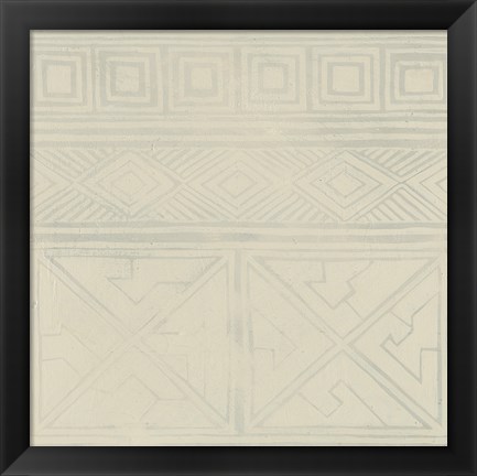 Framed Geometric Tone on Tone I Print