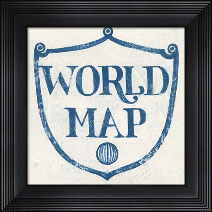 Framed Indigo Gild Crest II Print