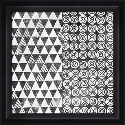 Framed Maki Tile I BW Print
