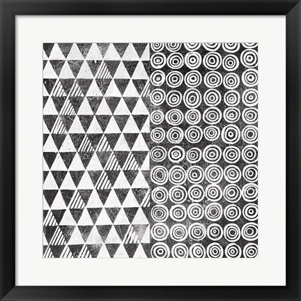 Framed Maki Tile I BW Print