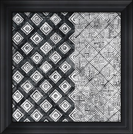 Framed Maki Tile II BW Print