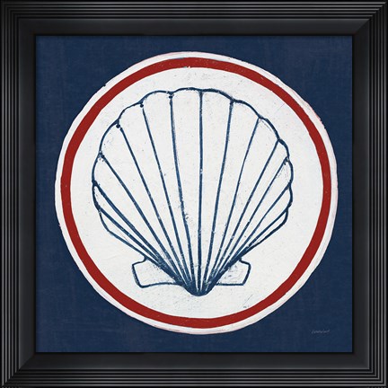 Framed Summer Shells II Nautical Print