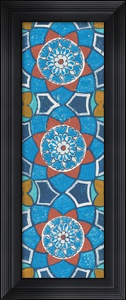 Framed Hex Tiles Panel II Print