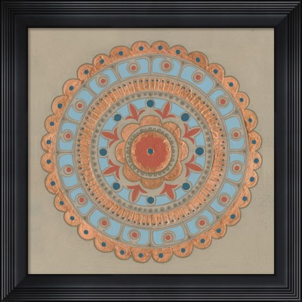 Framed Copper Mandala II Print