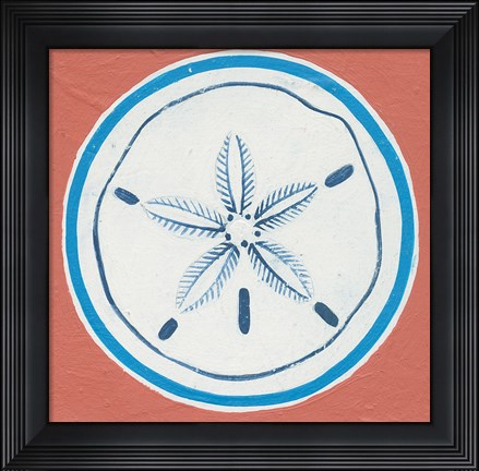 Framed Summer Shells I Print