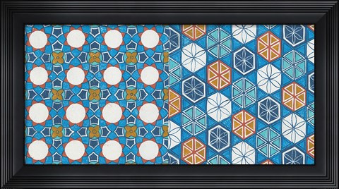 Framed Hex Tiles Print