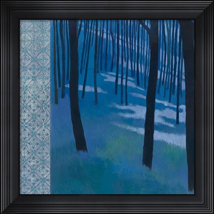 Framed Blue Path to the Edge of the Woods Print