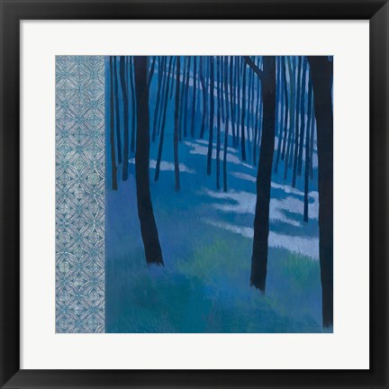 Framed Blue Path to the Edge of the Woods Print