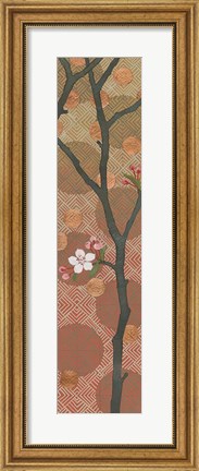 Framed Cherry Blossoms Panel II One Blossom Print