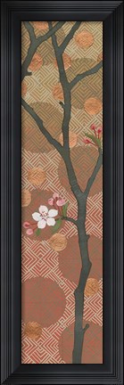 Framed Cherry Blossoms Panel II One Blossom Print