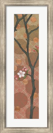 Framed Cherry Blossoms Panel II One Blossom Print