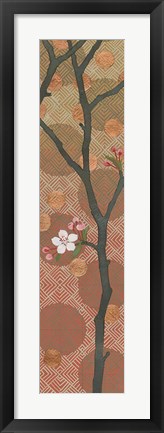 Framed Cherry Blossoms Panel II One Blossom Print