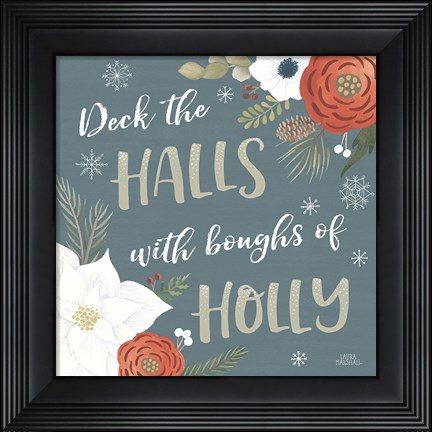 Framed Holiday Garden IX Print