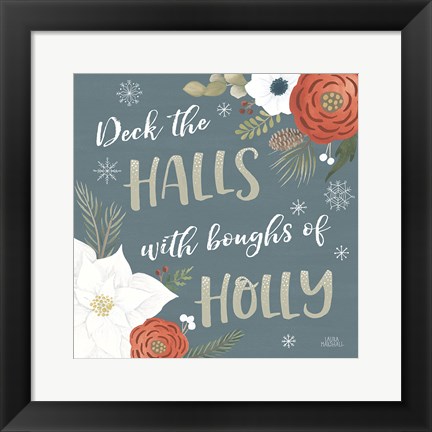 Framed Holiday Garden IX Print