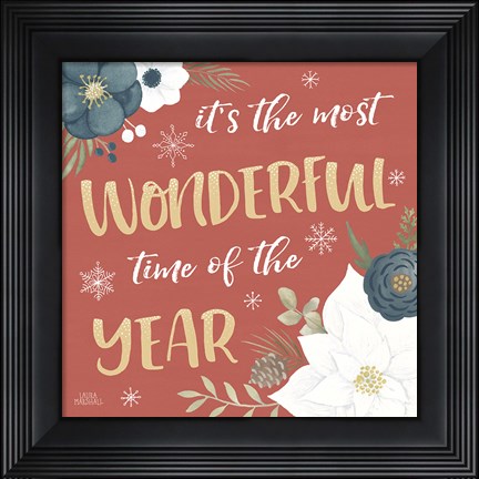 Framed Holiday Garden VIII Print