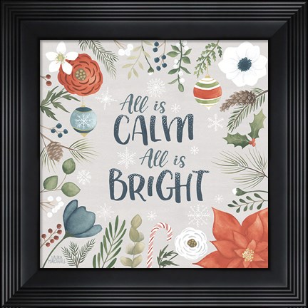 Framed Holiday Garden V Print