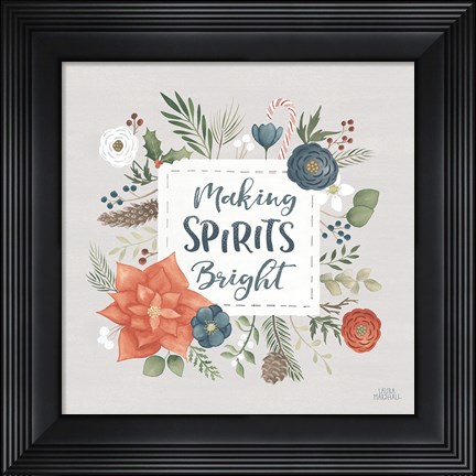 Framed Holiday Garden IV Print