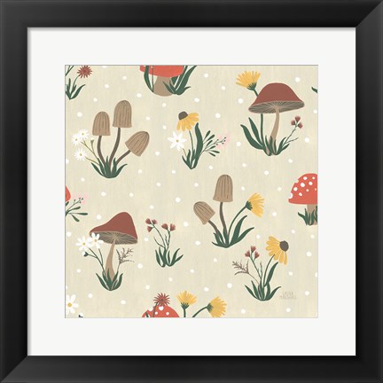 Framed Autumn Garden Pattern V Print