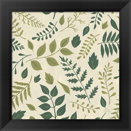 Framed Autumn Garden Pattern VII Print