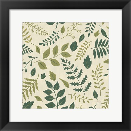 Framed Autumn Garden Pattern VII Print