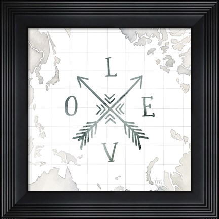 Framed Watercolor Wanderlust Adventure III Print
