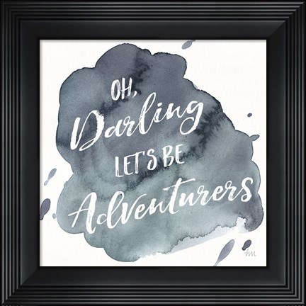 Framed Watercolor Wanderlust Adventure I Print