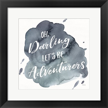 Framed Watercolor Wanderlust Adventure I Print