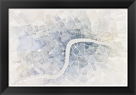 Framed Watercolor Wanderlust London Print